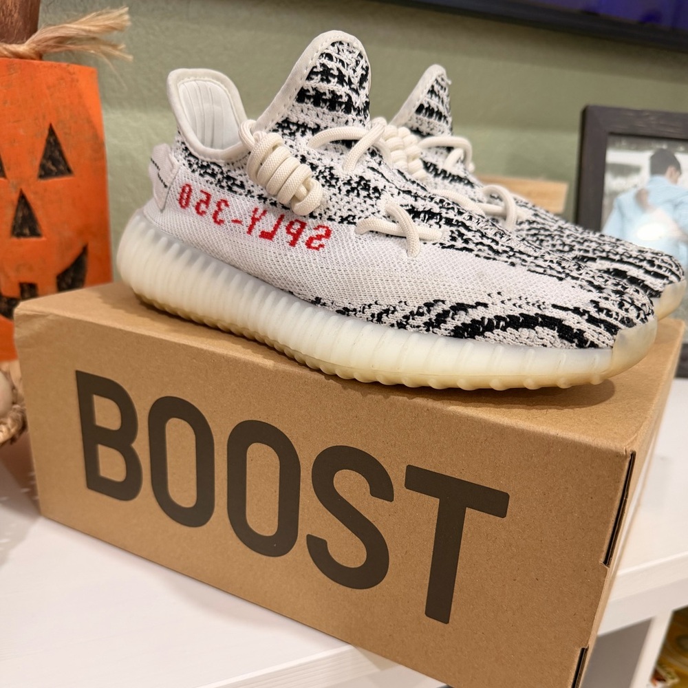Adidas Yeezy Boost 350 V2 Black and White Sneakers -Zebra